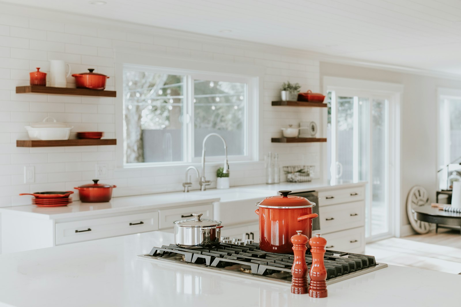 Bright modern kitchen with island