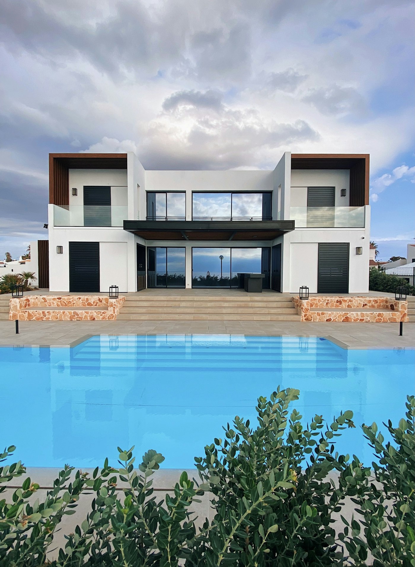 Modern new-build home with pool
